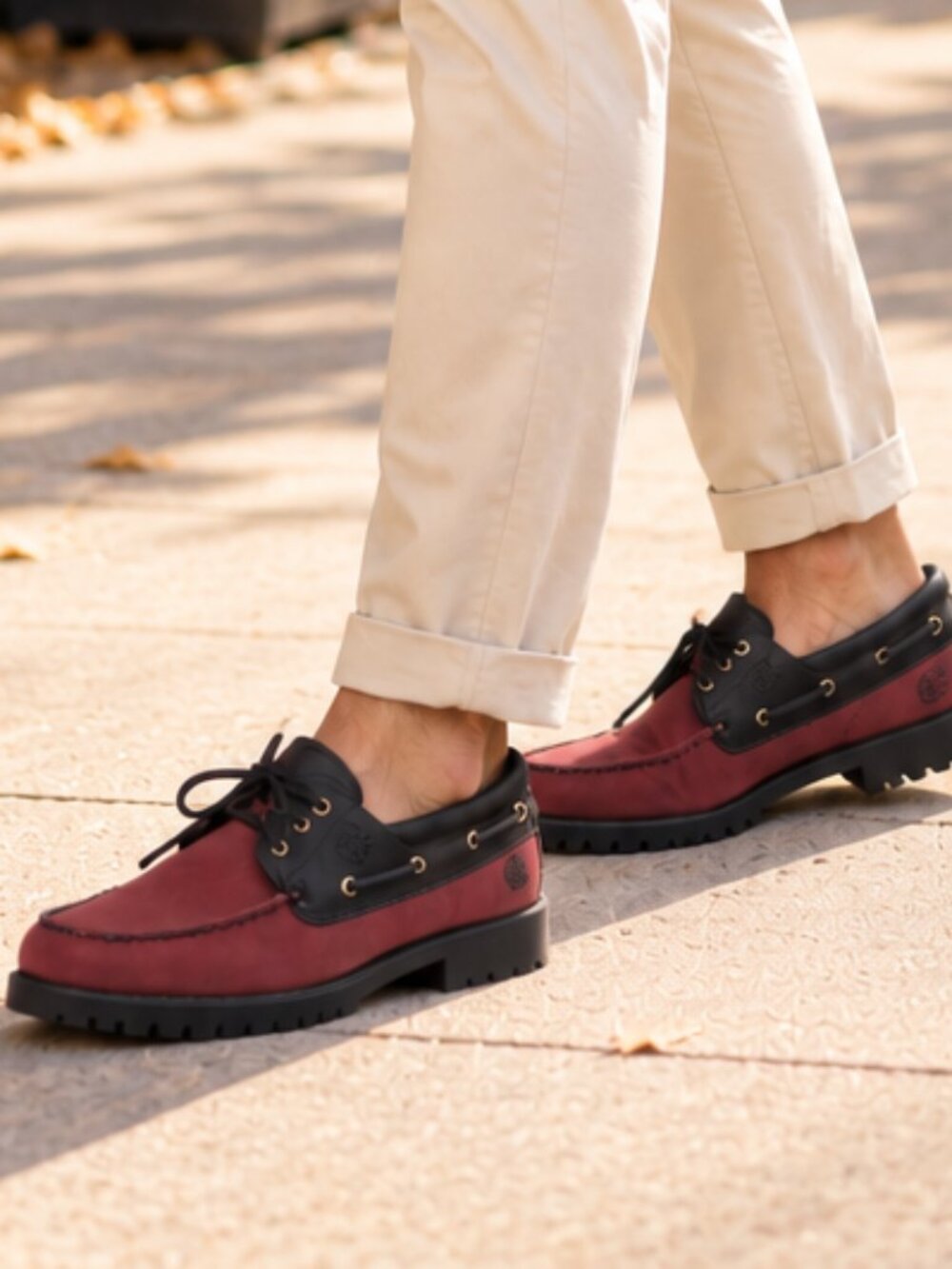 Timberland A5WBN Authentic Handsewn Burgundy Nubuck Boat Shoes Men’s 11 NWOB
